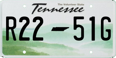 TN license plate R2251G