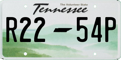 TN license plate R2254P