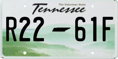 TN license plate R2261F
