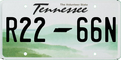 TN license plate R2266N