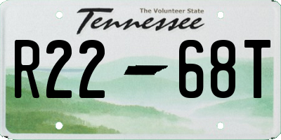 TN license plate R2268T