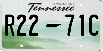 TN license plate R2271C