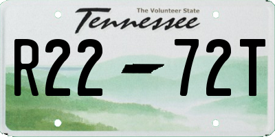 TN license plate R2272T