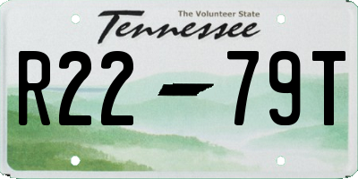TN license plate R2279T