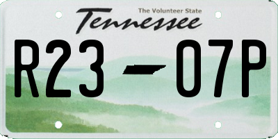 TN license plate R2307P