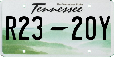 TN license plate R2320Y