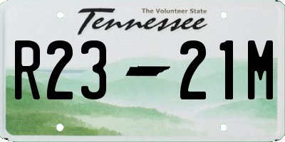 TN license plate R2321M