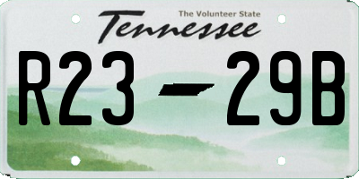 TN license plate R2329B