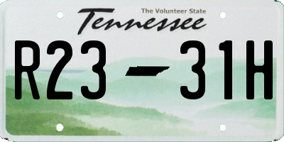 TN license plate R2331H