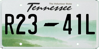 TN license plate R2341L