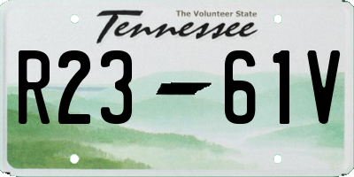 TN license plate R2361V