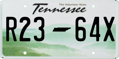 TN license plate R2364X