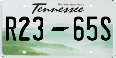 TN license plate R2365S