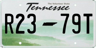 TN license plate R2379T