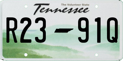 TN license plate R2391Q
