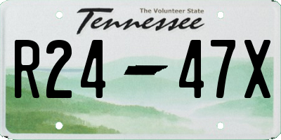 TN license plate R2447X