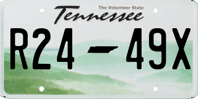 TN license plate R2449X