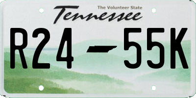 TN license plate R2455K