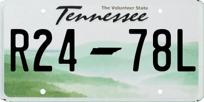 TN license plate R2478L