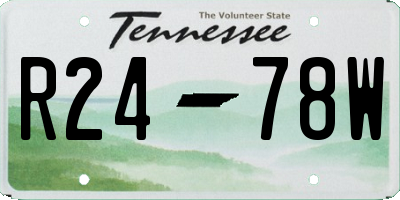 TN license plate R2478W