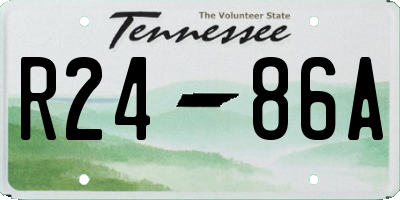 TN license plate R2486A