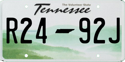 TN license plate R2492J