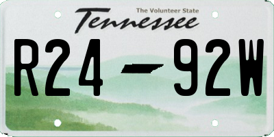TN license plate R2492W