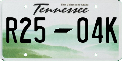 TN license plate R2504K