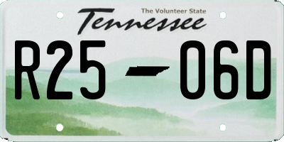 TN license plate R2506D