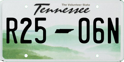 TN license plate R2506N