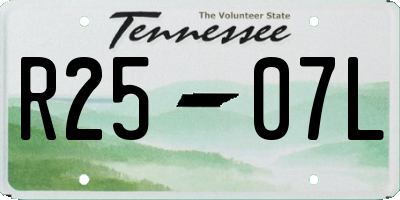 TN license plate R2507L