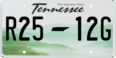 TN license plate R2512G