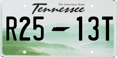 TN license plate R2513T