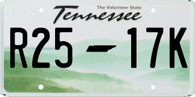 TN license plate R2517K