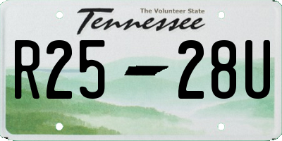 TN license plate R2528U