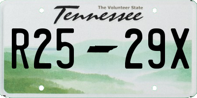 TN license plate R2529X
