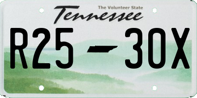 TN license plate R2530X