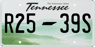 TN license plate R2539S