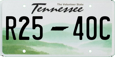 TN license plate R2540C