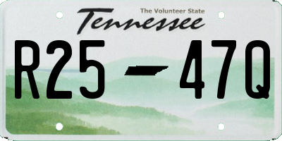 TN license plate R2547Q
