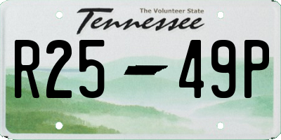 TN license plate R2549P
