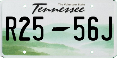 TN license plate R2556J