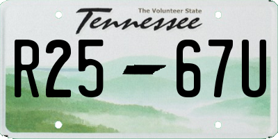 TN license plate R2567U