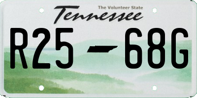 TN license plate R2568G