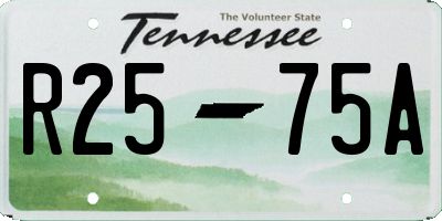 TN license plate R2575A