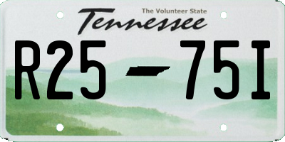 TN license plate R2575I