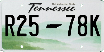 TN license plate R2578K