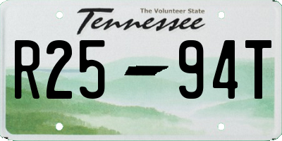 TN license plate R2594T