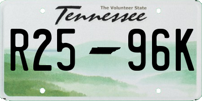 TN license plate R2596K