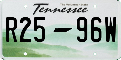 TN license plate R2596W